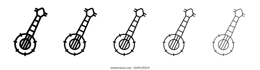 ícone banjo ilustração simples logotipo arte