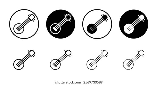 banjo icon Symbol mark in filled style