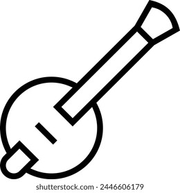 banjo icon. Thin linear style design isolated on white background