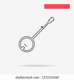Banjo icon. Vector concept illustration for design.