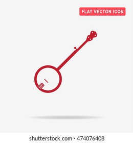 Banjo icon. Vector concept illustration for design.