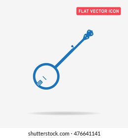Banjo icon. Vector concept illustration for design.