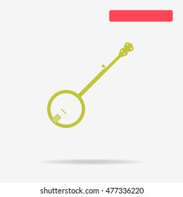 Banjo icon. Vector concept illustration for design.