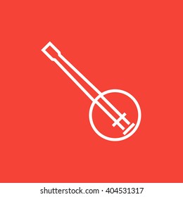 Banjo line icon.