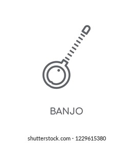 Banjo linear icon. Modern outline Banjo logo concept on white background from Music collection. Suitable for use on web apps, mobile apps and print media.