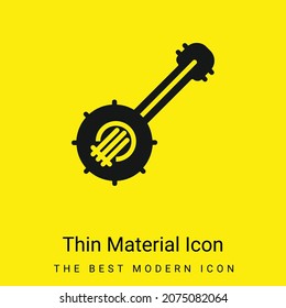 Banjo minimal bright yellow material icon