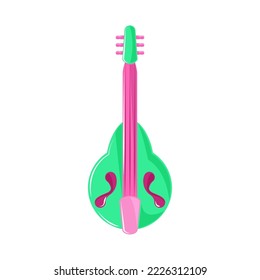 banjo music instrument icon isolated