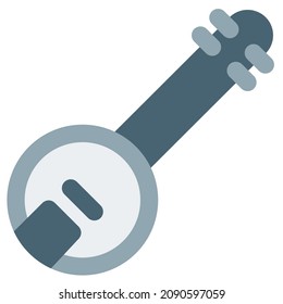 Banjo music instrument like guitar with the round Shape at bottom