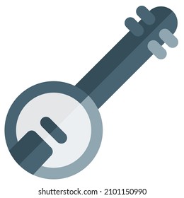 Banjo music instrument like guitar with the round Shape at bottom