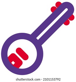 Banjo music instrument like guitar with the round Shape at bottom