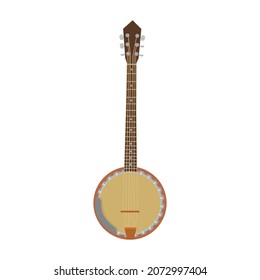  Banjo musical instrument 
 isolated on white background.Vector.