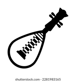 banjo musical instrument silhouette isolated
