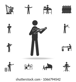 banjo player icon. Detailed set of music icons. Premium quality graphic design. One of the collection icons for websites web design mobile app on white background