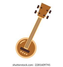 banjo string instrument icon isolated