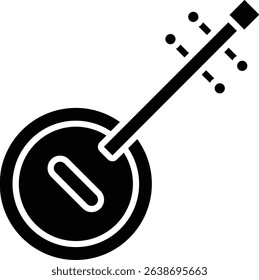 Banjo vector icon. Can be used for printing, mobile and web applications.