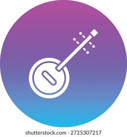 Icono de Vector de banjo. Se puede utilizar para aplicaciones de impresión, móviles y de Web.