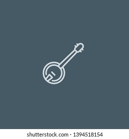 Banjo vector icon. Banjo concept stroke symbol design. Thin graphic elements vector illustration, outline pattern for your web site design, logo, UI. EPS 10.