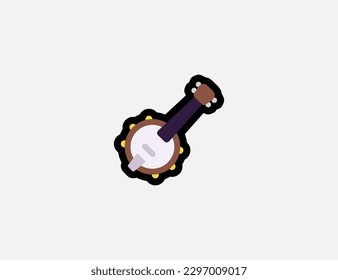 Banjo vector icon. Emoji illustration. Isolated Banjo vector emoticon
