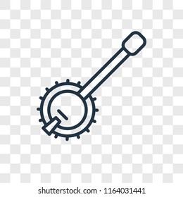 Banjo vector icon isolated on transparent background, Banjo logo concept