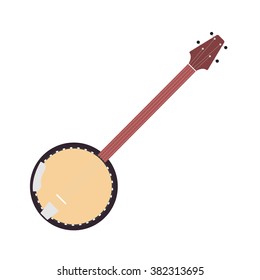 Banjo vector icon in trendy flat style.
