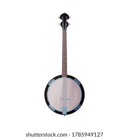 Banjolins, Mandobanjo String Musical Instrument Flat Style Vector Illustration on White Background