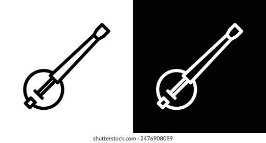 Banjovector icon set on white background.