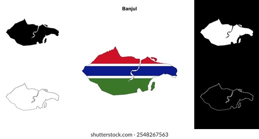 Conjunto de mapas de la región de Banjul