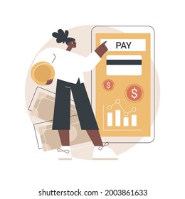 Bank Account Abstract Concept Vector Illustration. Personal Bank Account, Savings Deposit, Online Banking, Credit Card Details, Opening Service, Corporate Offshore, Visit Office Abstract Metaphor.