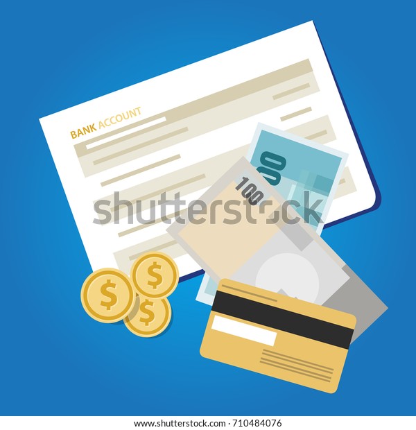bank account book statement paper money\
finance savings invest cash vector\
object