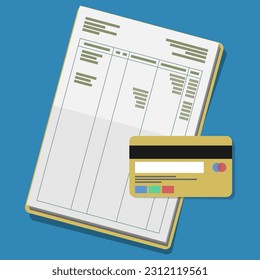 Ilustración de vectores planos de cuenta bancaria