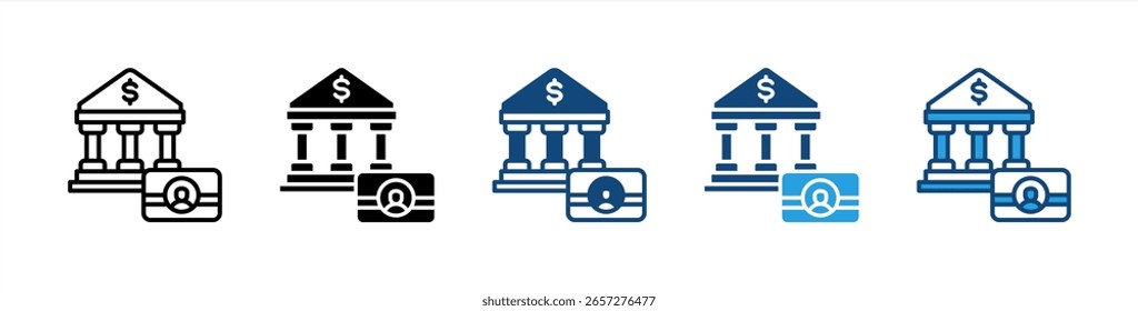 Conjunto de iconos de Cuenta bancaria colección de estilo múltiple