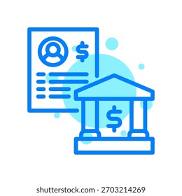 Icono de Cuenta bancaria en forma de Ilustración vectorial