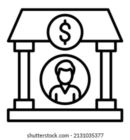 Bank Account icon vector image. Can also be used for web apps, mobile apps and print media.