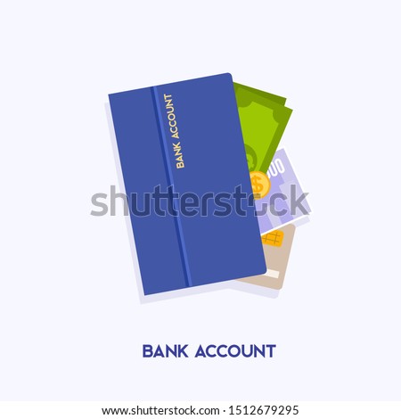 Bank account opening concept. Internet banking, online purchasing and transaction, electronic funds transfers.