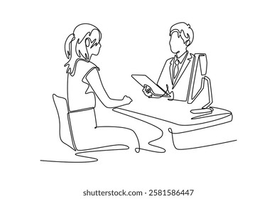 Bank activity concept. Single line draw design vector graphic illustration.	