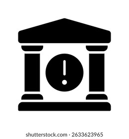 Icono de Vector de alertas bancarias para sistema de notificación instantánea. Diseño financiero moderno, alerta de mensaje de banca electrónica, concepto de advertencia de banca digital