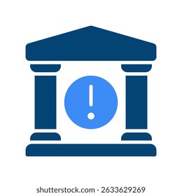 Icono de Vector de alertas bancarias para sistema de notificación instantánea. Diseño financiero moderno, alerta de mensaje de banca electrónica, concepto de advertencia de banca digital
