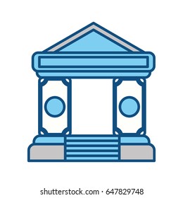 bank architecture design with bills money