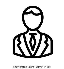 Bank assistant Bold Line Vector Icon easily modified

