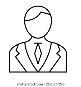 Bank assistant Line Vector Icon easily modified

