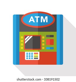 Bank ATM flat icon