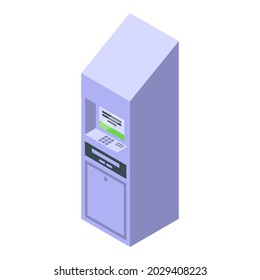 Bank atm Symbol isometrische Vektorgrafik. Business Payment. Bargeld