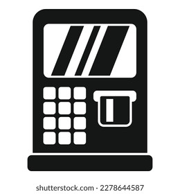 Bank atm icon simple vector. Money transfer. Cash payment