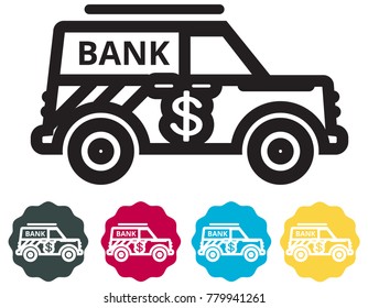 Bank ATM Van Icon 