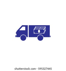 Bank automobile vector icon