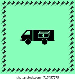 Bank automobile vector icon