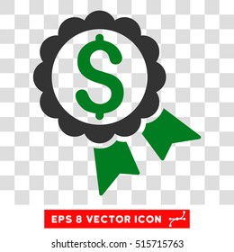Bank Award EPS vector icon. Illustration style is flat iconic bicolor green and gray symbol.