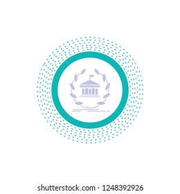 bank, banking, online, university, building, education Glyph Icon. Vector isolated illustration