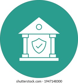 Bank, banking, security, shield icon vector image. Can also be used for Finance and Money. Suitable for use on web apps, mobile apps and print media.