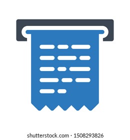bank bill glyph colour vector icon